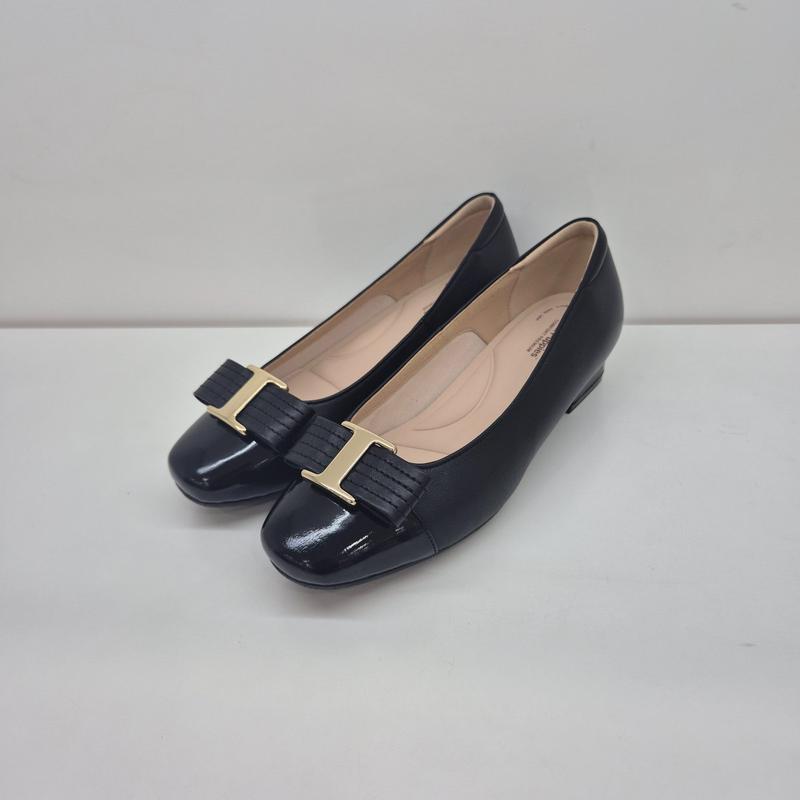 女性クッションの良いリボン飾り羊革靴 FR425A