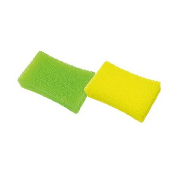 （まとめ）オカザキ 粗目キッチンスポンジ 1パック（2個）100セット