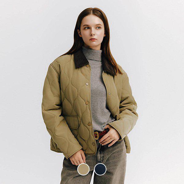 [] 374914 女性用コーデュロイカラーオニオンキルティングジャケット