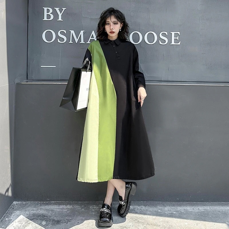 新作 おしゃれ カジュアル 長今週は25%オフ袖 ワンピース Tシャツワンピース シャツワンピース ゆったり 開き襟 ワンピース 夏 リゾートワンピース