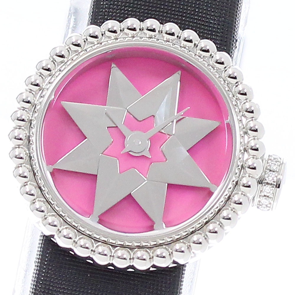ディオール Dior CD040112 ラ ミニ ディ ドゥ ディオール ダイヤリューズ クォーツ レディース 極美品 箱・保証書付き_948663【中古】