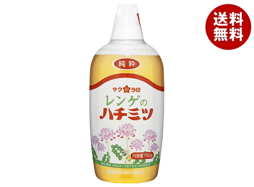 加藤美蜂園 サクラ印 純粋レンゲハチミツ 750g×12本入×(2ケース)