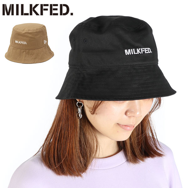 バケットハット バケハ ハット アウトドア 夏 春 帽子 ニューエラ コラボ コットン 黒 ベージュ バケット STENCIL LOGO HAT 103242051001