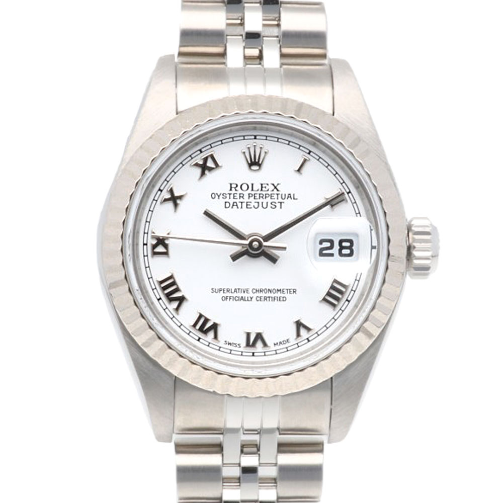 ロレックス デイトジャスト オイスターパーペチュアル 腕時計 ステンレススチール 79174 自動巻き 1年保証 ROLEX 中古 美品