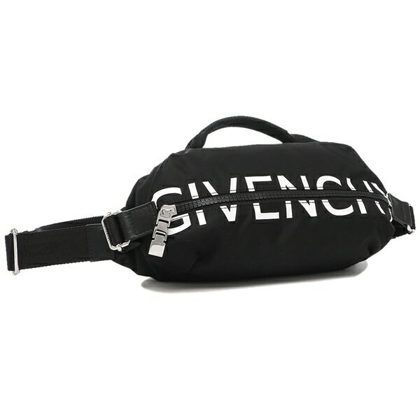 ボディバッグ Gジップ クロスボディバッグ 4G ロゴ ブラック ホワイト メンズ BKU038K1VF 004