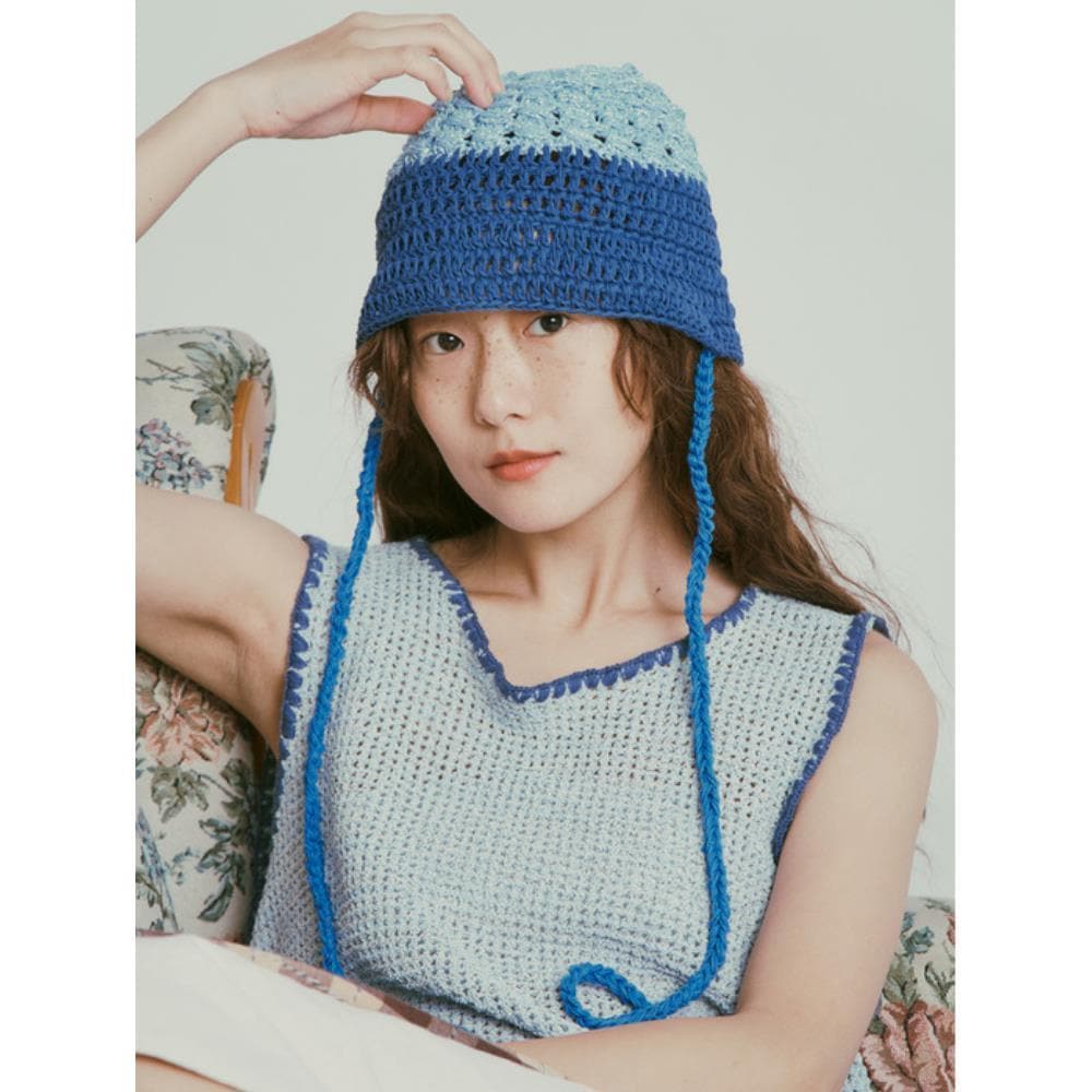 MISU A BARBE SHELL COTTON BONNET SALMON ニット帽