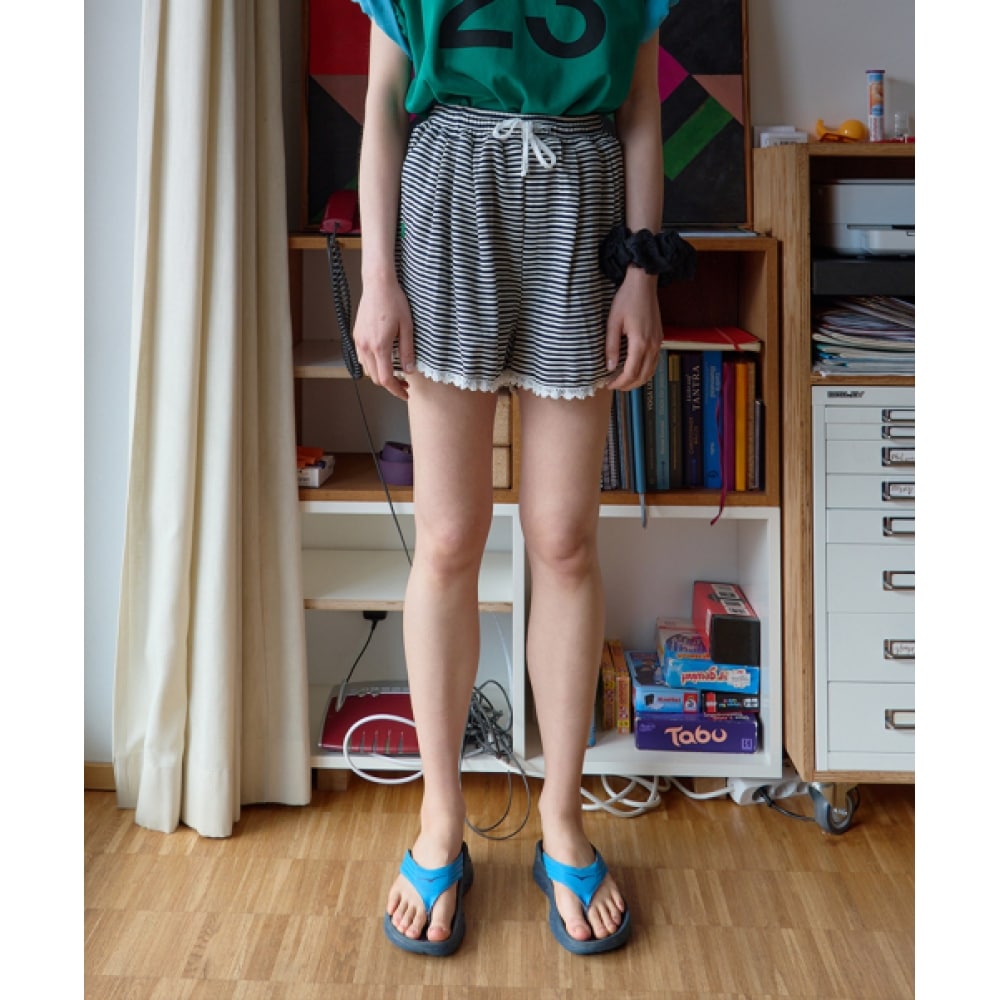 コンテンツなし 197.ストライプレースショーツ _ ネイビー