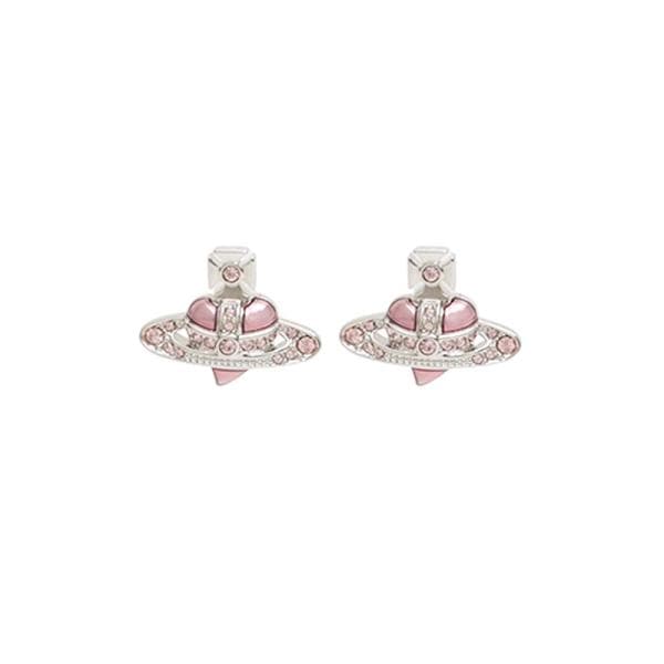 NEW DIAMANTE HEART ピアス 6201033k-02p686 レディース 02P656/シルバー×ビンテージローズ