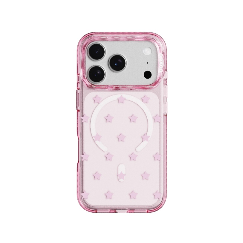 【GRAGG】 MAGSAFE LAYERS FRAME CASE CLEAR PINK - DOT FIELD STAR 正規品