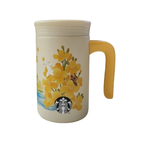 【韓国限定】済州 ユチェコ花デザイン カフェタンブラー／春の感性カラー／503ml