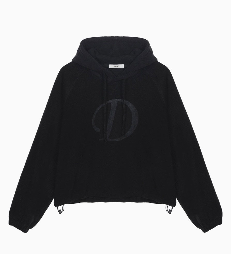 【DEINET】 SMOOTH D LOGO CROP HOODIE : BLACK 10,582円
