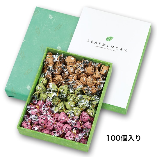 クール便　リーフメモリー　ギフトボックス　100個入　熨斗　お返し　チョコレート　人気　菓子