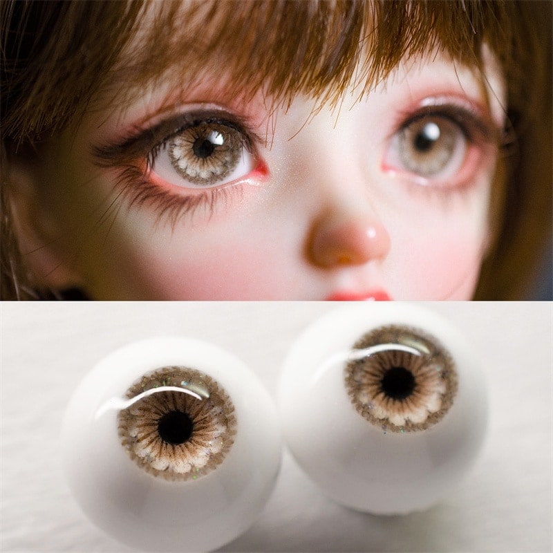 BJD ドールアイ ドール用 レジンアイ 『崖谷』 石膏アイ ブラウン 10/12/14/16/18/20/22/24mm SD/MSD/幼SD球体関節人形用アイ