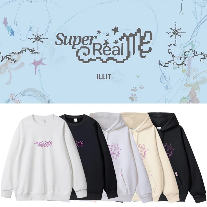 【急速出荷!2枚購入で300円 OFF!】illitコンサート応援スウェットシャツプリントトップス薄手春2枚購入でカード1パスケース 5,136円