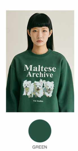 [SEVENTEENジョンハン着用] マルチーズマンツーマンTシャツ 4680876729_05.g_600-w-st_g.jpg