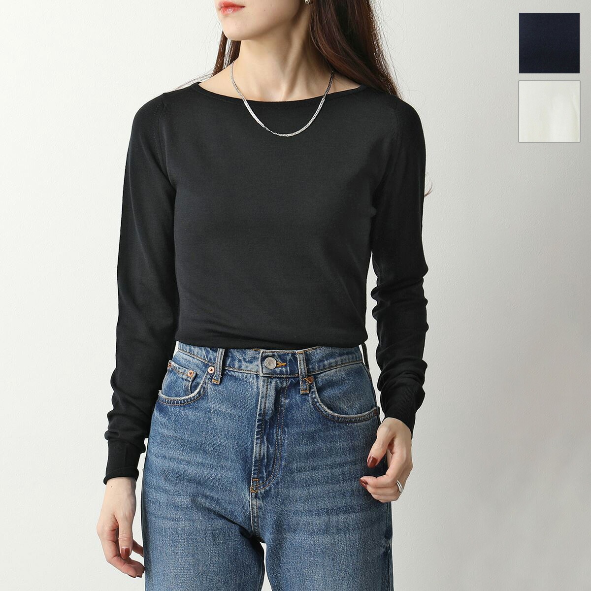 JOHN SMEDLEY ジョンスメドレー ニット SUSAN スーザン レディース SLIMFIT メリノウール ボートネック 長袖 セーター カラー3色