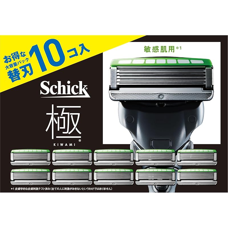 Schick(シック) 男性用 極 KIWAMI 敏感肌 替刃(10コ入)髭剃り カミソリ 【Amazon.co.jp限定】