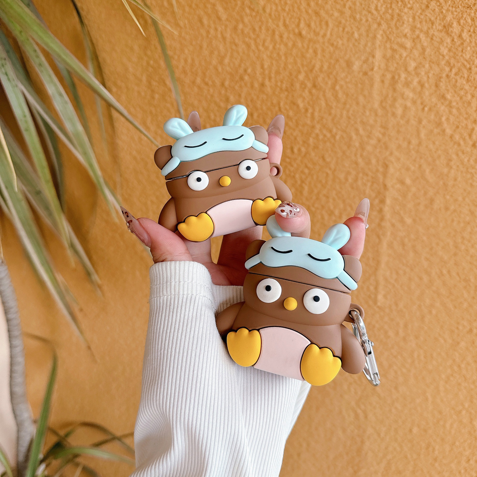 【20点セット】【送料無料】クリエイティブフクロウ用airpods pro 2ワイヤレスBluetoothヘッドセット1234世代カートゥーン保護ケース