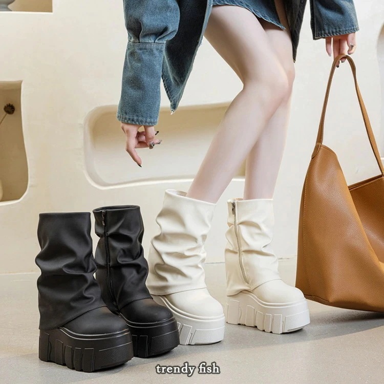 即納あり パンク ロック 厚底ブーツ 黒 大きいサイズ ワークブーツ おしゃれ レディース シューズ 靴 裏起毛 人気 ロリータ ゴシック ゴス ゴスロリ ごつい サイバー 量産型 地雷系 通学