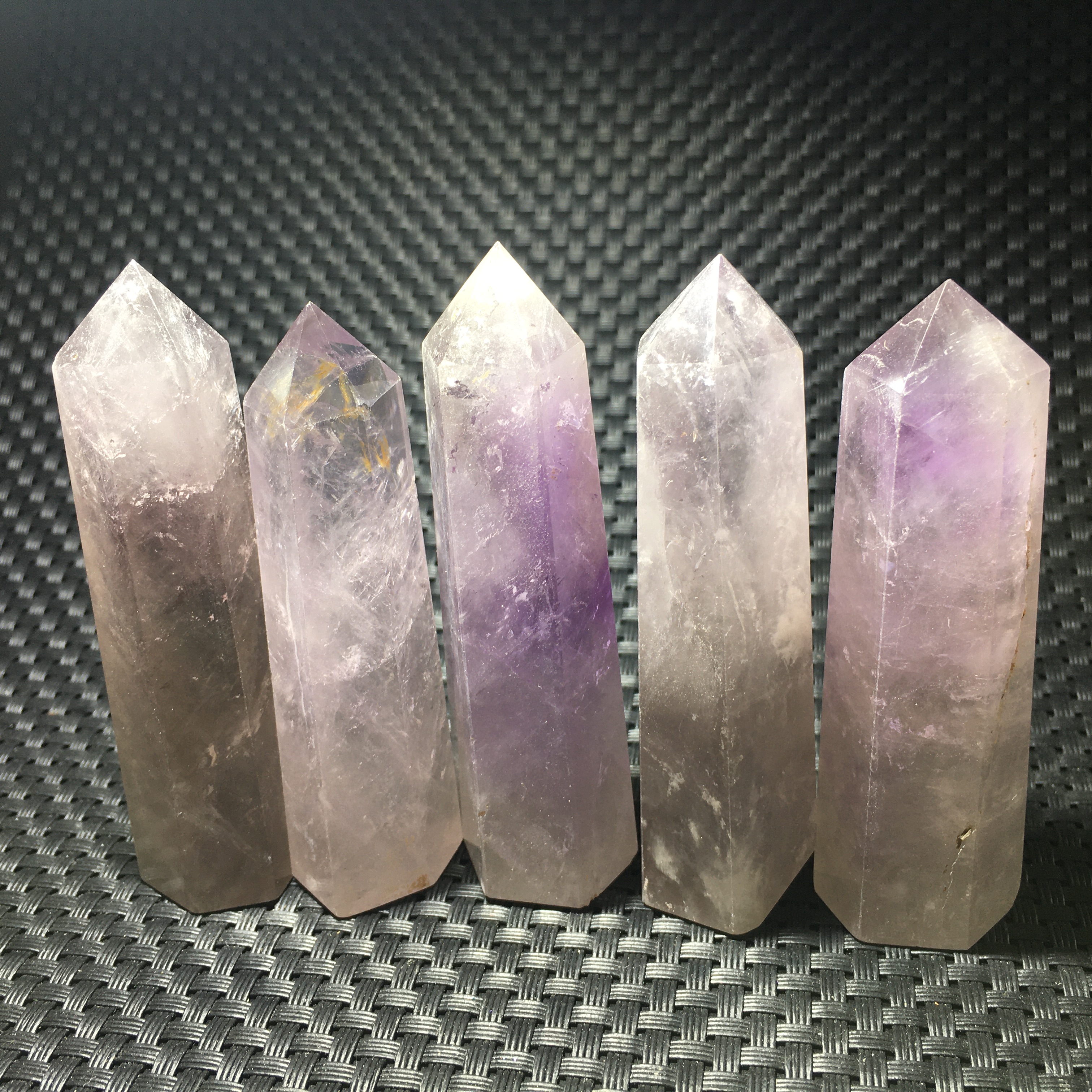 紫水晶柱子，天然水晶，375g