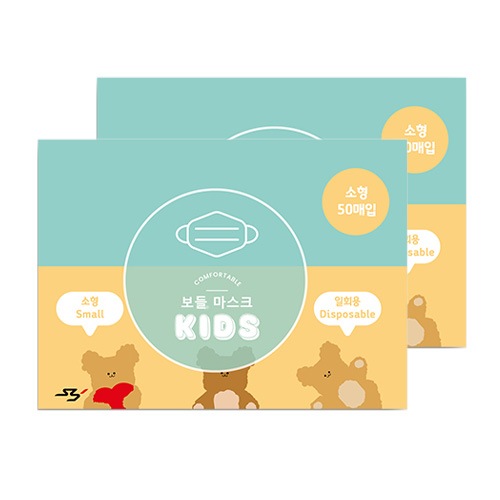 （TF0006）ホワイトキッズ小型国産使い捨てデンタルフィルタマスク100枚/子供マスク/韓国発送
