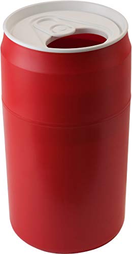 【メーカー直売】 大注目！ クオリー(Qualy) フタ付きゴミ箱 CAPSULE CAN Recycle Bin/レッド 252546.5cm ゴミ箱