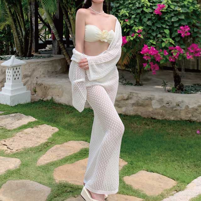 セパレート水着 白 セクシー コサージュ. パレオ 5,621円