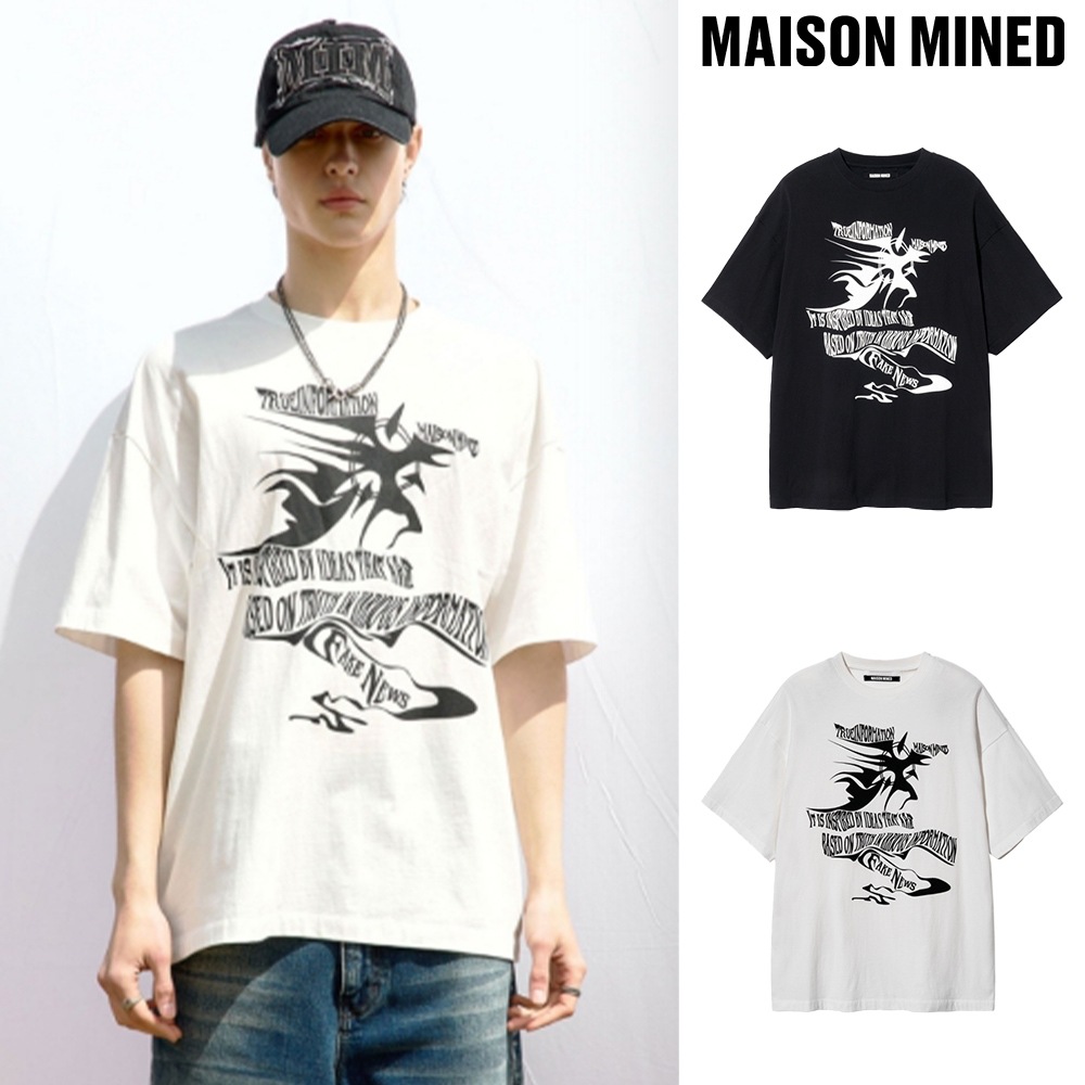 【MAISON MINED】 FAKE NEWS HALF T