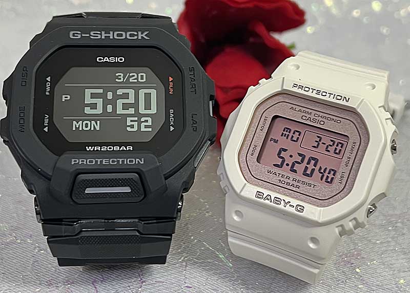 恋人たちのGショック ペアウオッチ G-SHOCK BABY-G ペア腕時計 カシオ 2本セット GBD-200-1JF BGD-565SC-4JF 電池式 プレゼント 手書きの あす楽対応