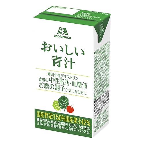 森永製菓 おいしい青汁 125ml 24本 国産 野菜 果実 青汁 飲料 機能性表示食品 （青汁, 24）