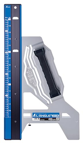 シンワ測定(Shinwa Sokutei) 丸ノコガイド定規 エルアングル Plus 45cm 併用目盛 左きき用 73344