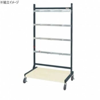 サカエ ラックシステム フックハンガータイプ移動式 892x550x1640mm ストッパー付 PLS-1542HDR