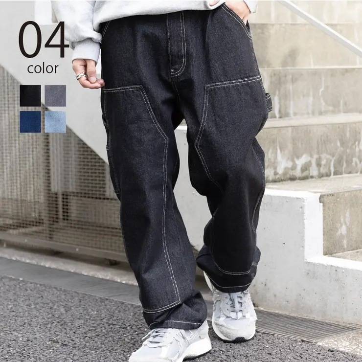 【MAISON CLUB】Recycled Denim DOUBLE KNEE WORK PANTS /リサイクルデニムパンツ　ダブルニー