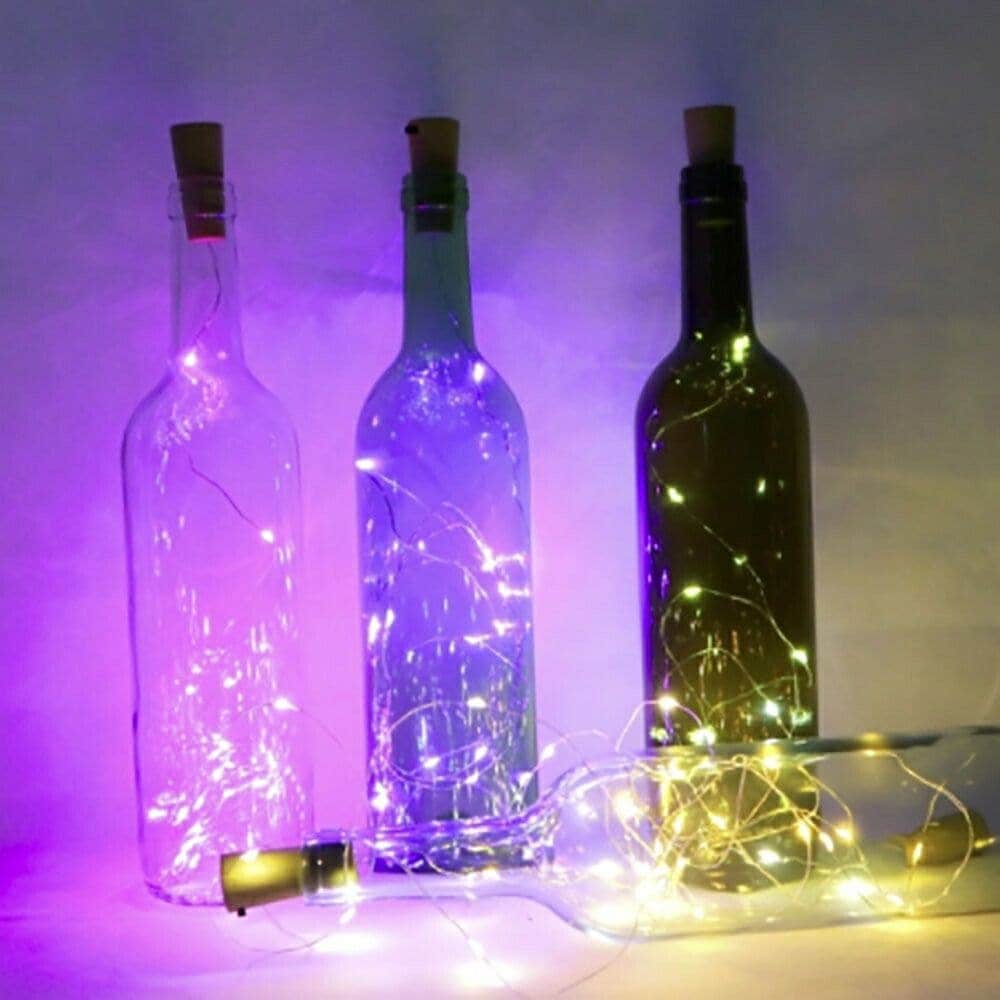 『目玉新商品』装飾 コルク型 2m イルミネーションライト LED ワインボトル 瓶 装飾 バー クリスマス 店舗 インテリア 電池式 スイッチ付 点灯タイプ コルク型 DIY フェアリー