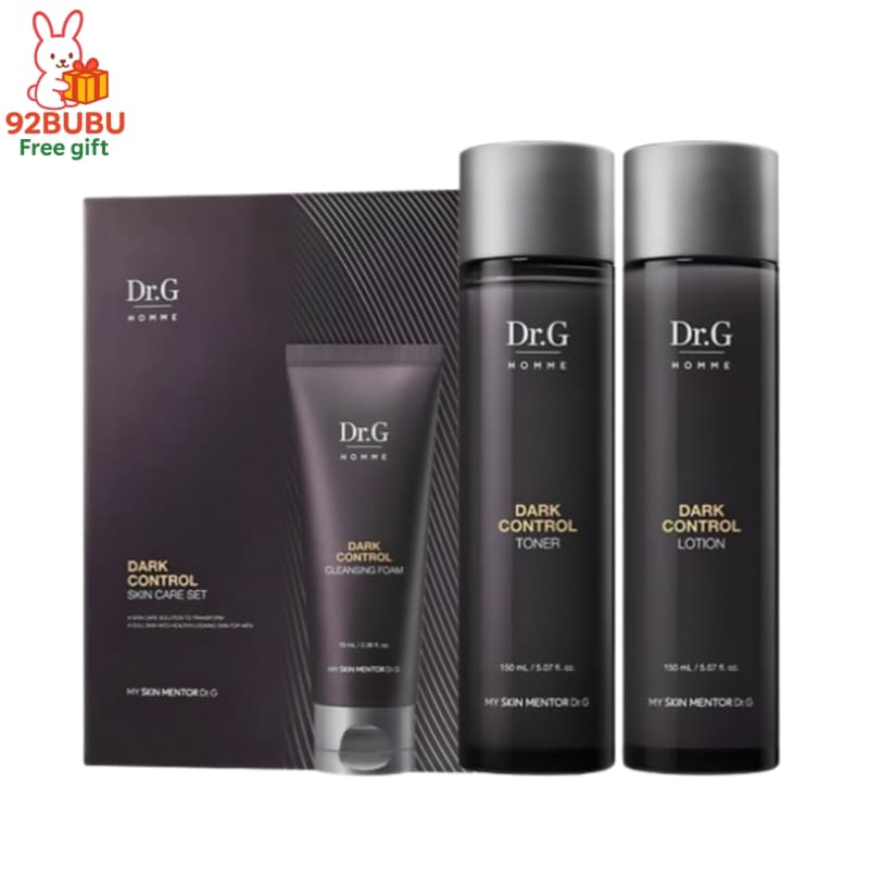 [人気男性男性基礎セット]オム ダークコントロール 3点セット(トナー150ml + ローション150ml + クレンジングフォーム70ml） 男性用化粧水/乳液セット/ギフト/洗顔//乾燥肌 男性