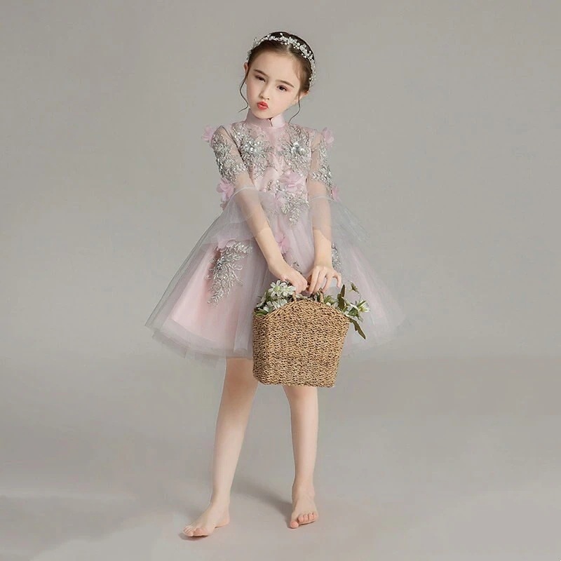 子供ドレス ダンス演出 舞台服 子供用ドレス フォーマルチュールドレス ピアノ演奏会 パーティー司会者 ガールズお嬢様風 ワンピース ダンス演出 90cm160cm