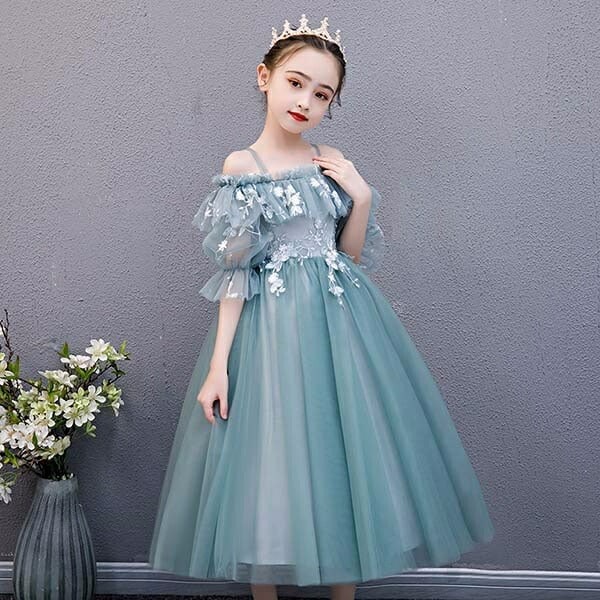 ドレス 子供 ピアノ 発表会 ピアノ発表会 中学生 ワンピース 女の子 ロングドレス 結婚式 ジュニア ピアノ発表会ドレス コンクール 袖付き パーティードレス イブニングドレス ロング キッズ フラ