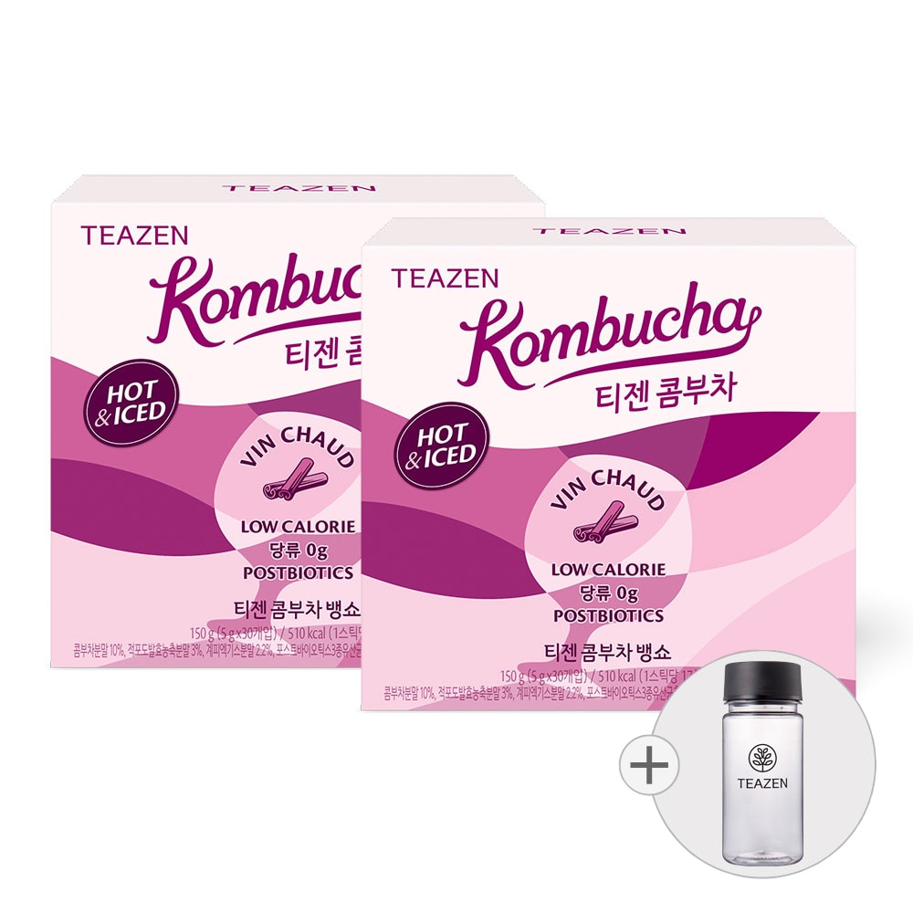 コンブ茶 ヴァンショー 30本 x 2箱 計60本 + ボトル 350ml