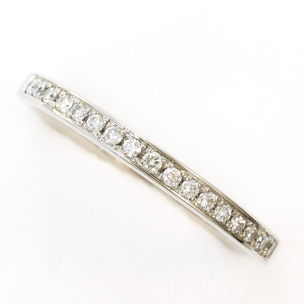 PT900 プラチナ リング・指輪 15号 ダイヤモンド 0.17ct 総重量約3.9g 中古