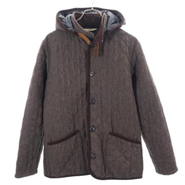 ウールジャケット M ブラウン系 裏キルティング メンズ