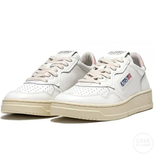 オートリー メダリスト ロー メンズ スニーカー ホワイト ピンク AULM LL16