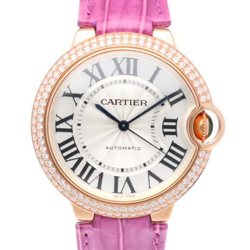 カルティエ バロンブルー 腕時計 18金 K18ピンクゴールド WE900451 自動巻き 1年保証 CARTIER 中古 美品