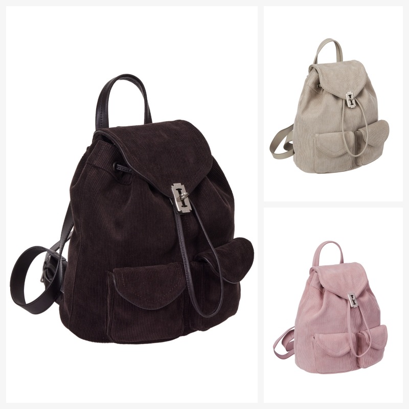 【VUNQUE】25FW OCCAM DOUX DOUBLE POCKET CORDUROY BACKPACK M : 3COLORS