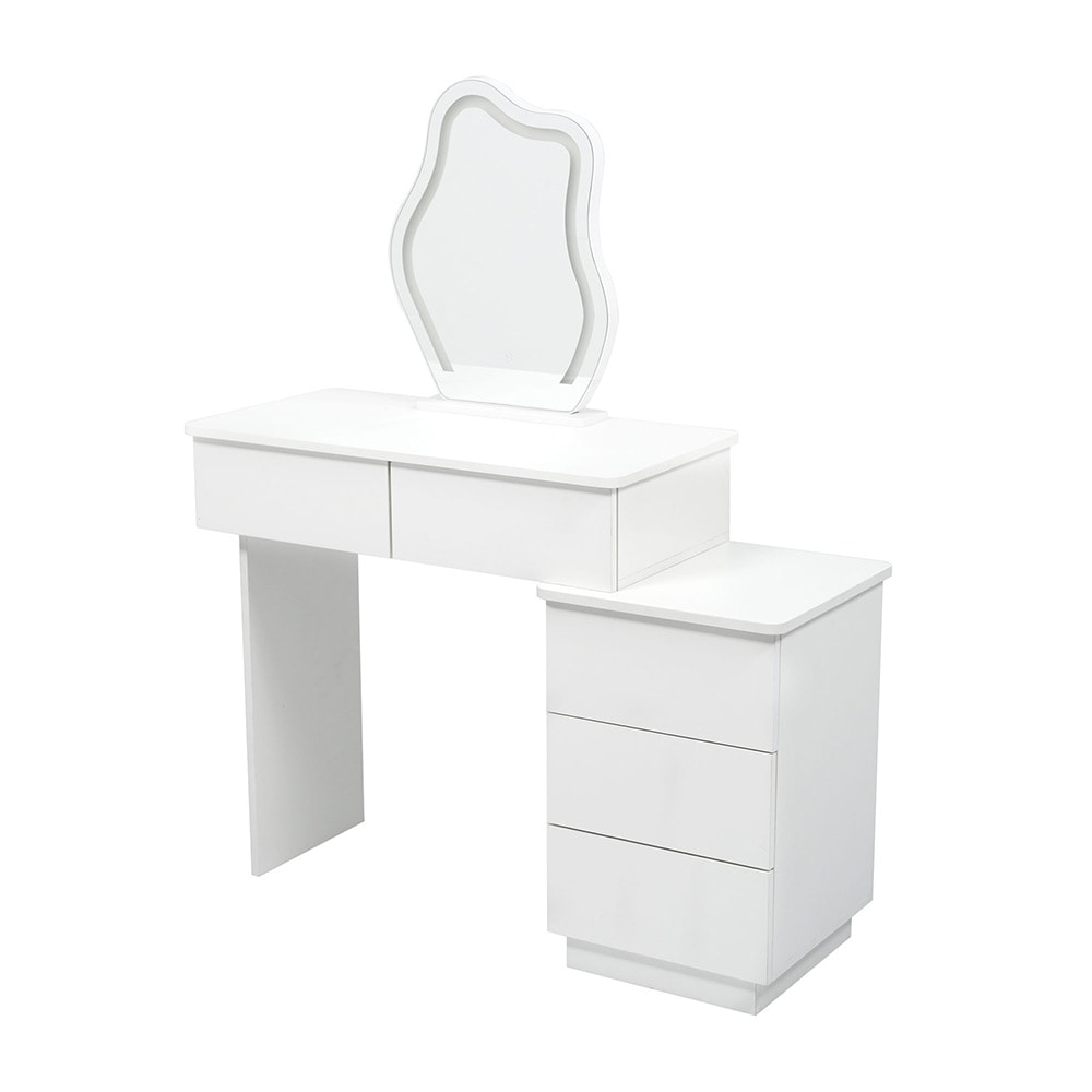 ドレッサー 化粧台 3色調節 鏡台 LEDミラー コンパクト 女優 引き出し付き 収納棚付き デスク 収納 可愛い おしゃれ メイク台 化粧台 収納 化粧テーブル 収納付き 一人暮らし