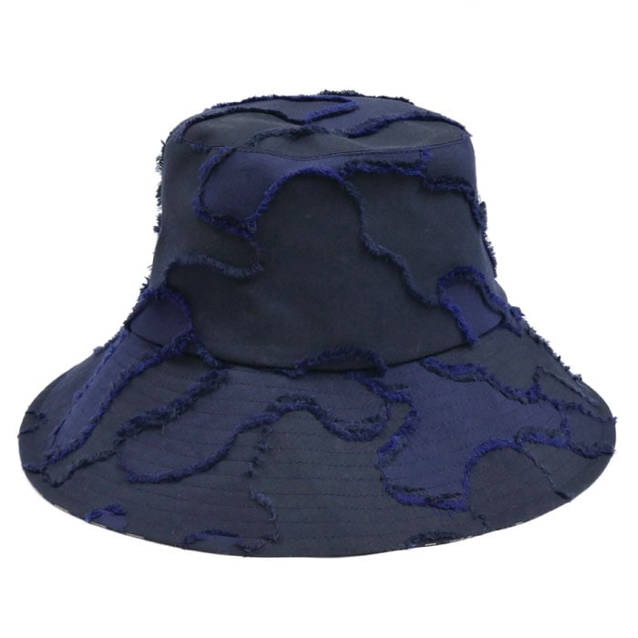 Dior ディオール ロゴ トロッター柄 オブリーク ハット バケットハット ネイビー 01CAM924I130 57 レディース 中古