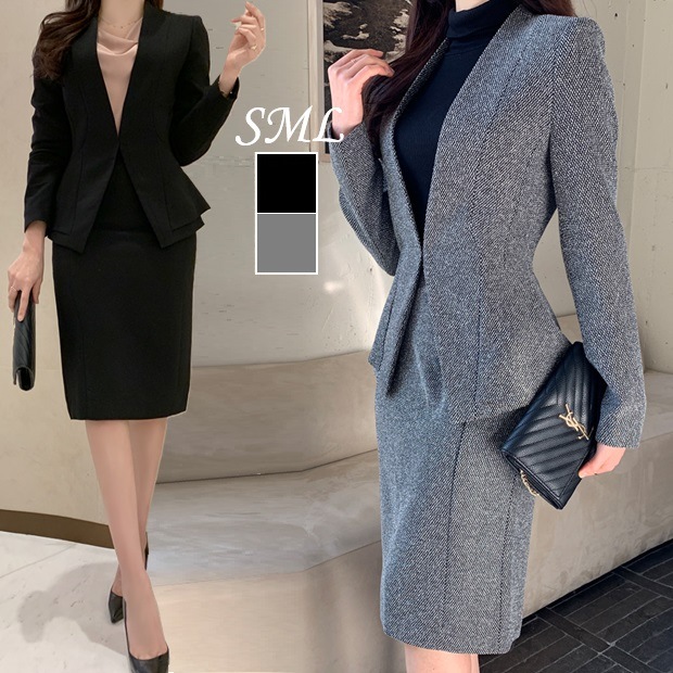 セットアップ レディーススーツ ツイード ペプラム 結婚式 式典