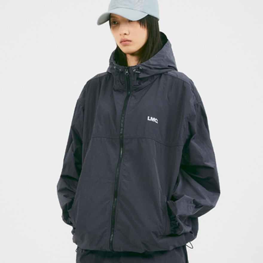 OG NYLON WINDBREAKER JACKET charcoal