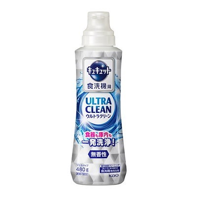 他サイト： 花王　食器洗い乾燥機専用 キュキュット ウルトラクリーン ジェルタイプ 本体 480g 無香性の商品画像