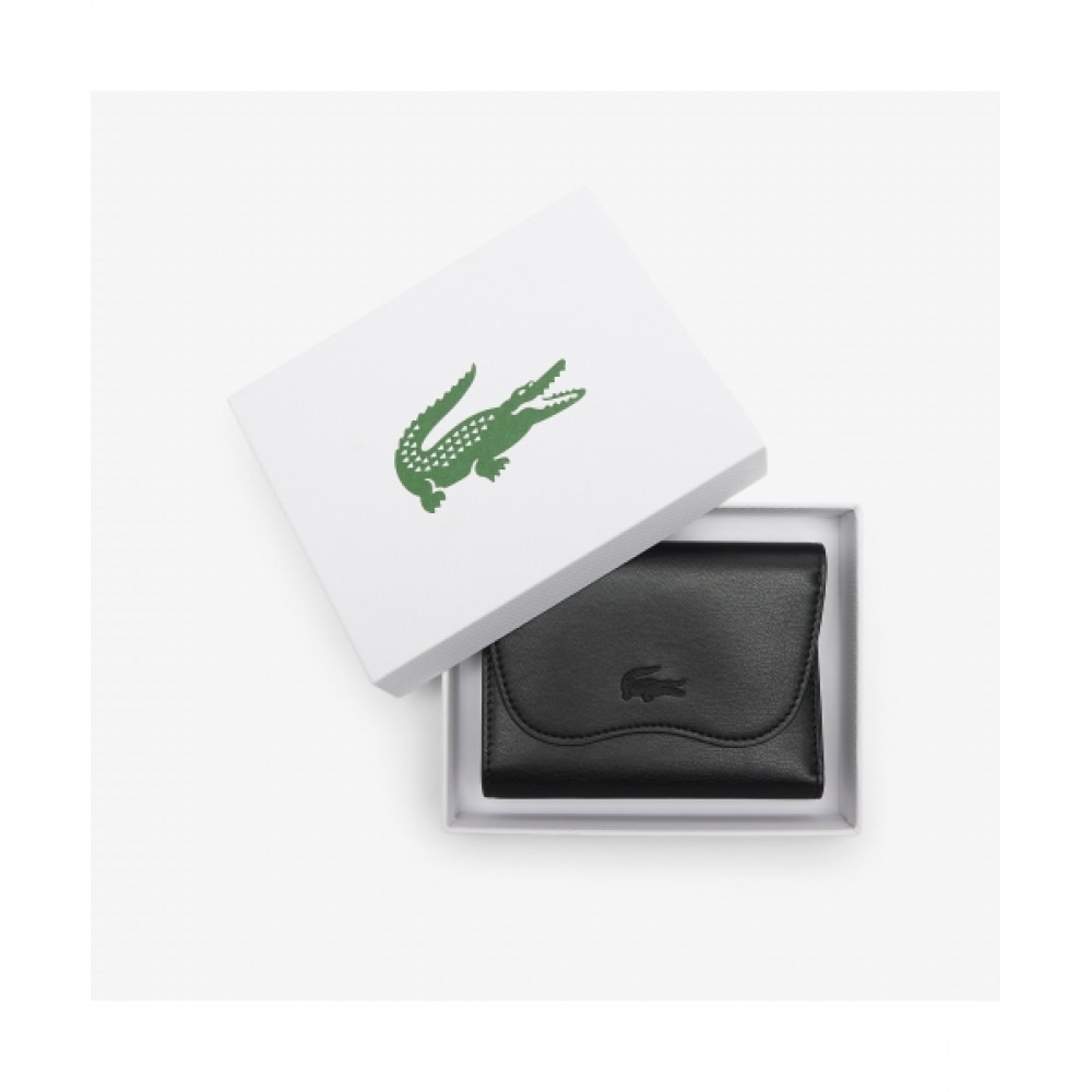 LACOSTE レディース ロラ コンパクト 財布 [ブラック]