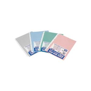 (まとめ) ビュートン リングクリヤーブック(クリアブック)ポケット A4タテ 2・4・30穴 グレー CBP-A4-10G 1パック(10枚) (×20セット)